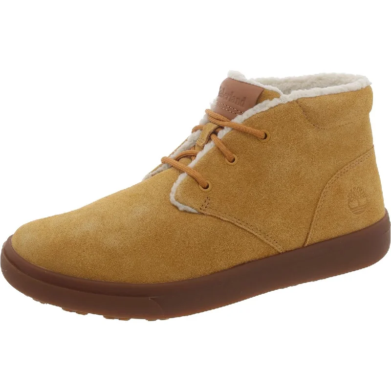 boots with arch support for relief of foot pain-Timberland Mens Ashwood Park Suede Cold Weather Chukka Boots