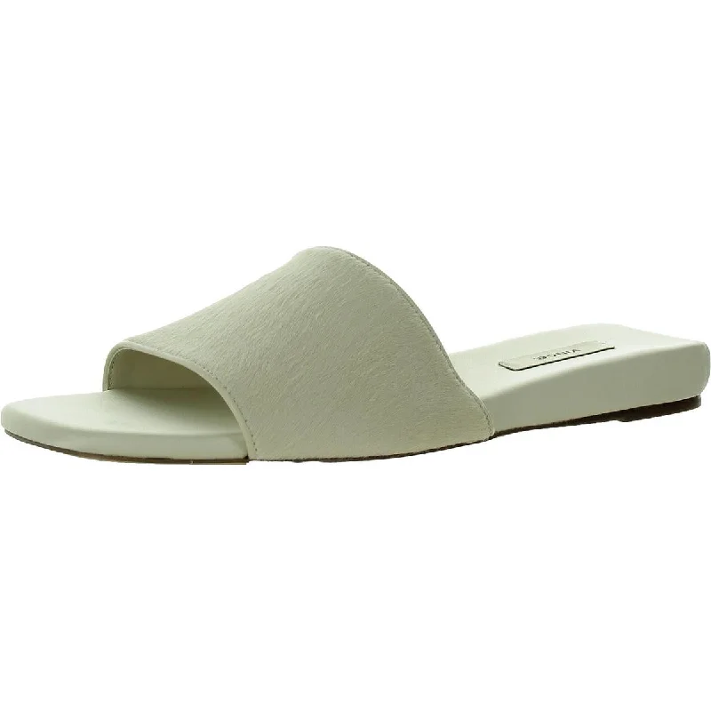 slippers with soft lining for extra comfort-Womens Open Toe Slip On Mules