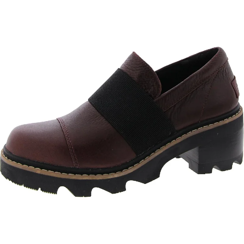 loafers for men with comfortable and sleek finish -Sorel Womens JOAN NOW Leather Round toe Loafers