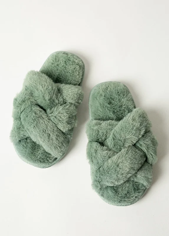 slippers with footbed cushion for support-Taisha Slippers in Teal