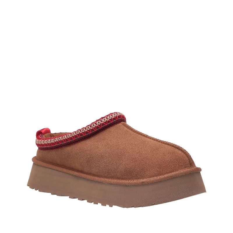 slippers for summer house shoes-Women's Shoes UGG TAZZ Platform Suede Slippers 1122553 CHESTNUT