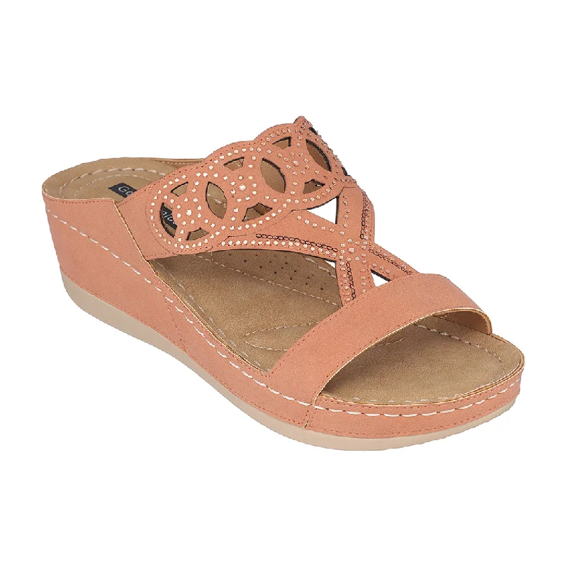 Comfortable sandals with cushioned footbeds for outdoor adventures -Ganni Orange Wedge Sandals