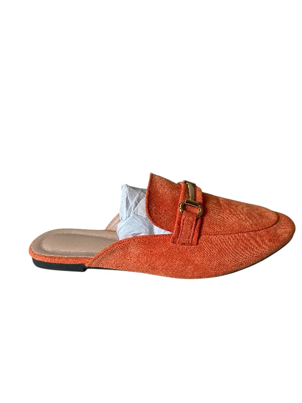 Flats shoes for women with easy slip-on style for convenience -Shoes Flats By Cmc In Orange, Size: 12.5