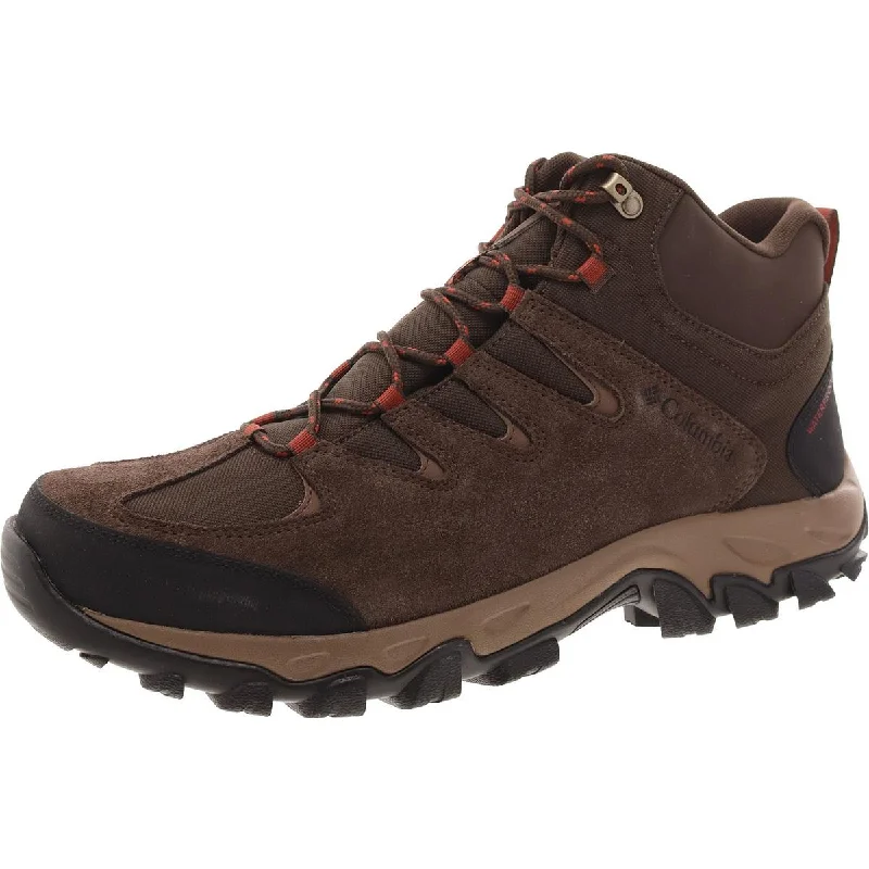 boots for protecting from rain and snow-Columbia Mens OUTLANDER CREST Leather Lugged Sole Combat & Lace-Up Boots