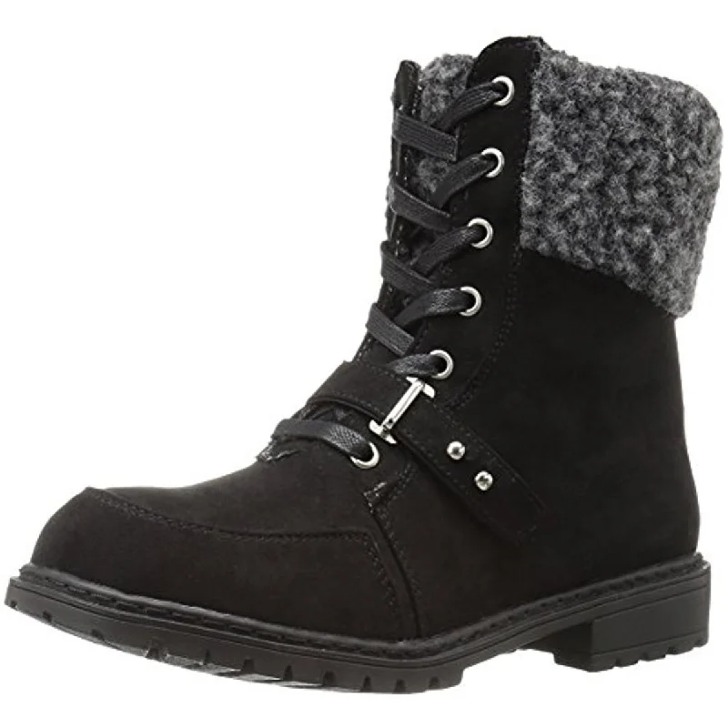 boots for added warmth in extreme cold weather-Stuart Weitzman Girls Luge Shearling Faux Fur Faux Fur Trim Casual Boots