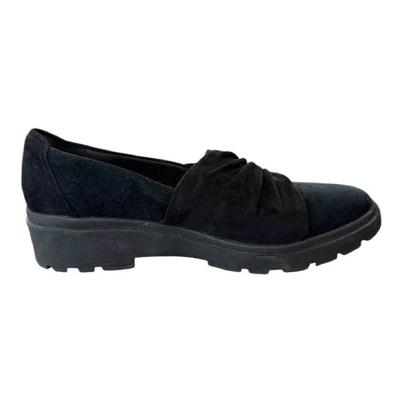 Flats shoes for women with non-slip features -Shoes Flats By Clarks In Black, Size: 10.5