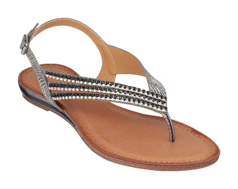 Stylish sandals with smooth leather for a polished, classy look -Mabel Black Flat Sandals