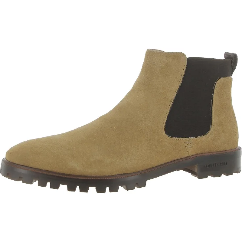 boots for outdoor winter use with durable design-Kenneth Cole New York Mens Tully Lug Stretch Chelsea Boots