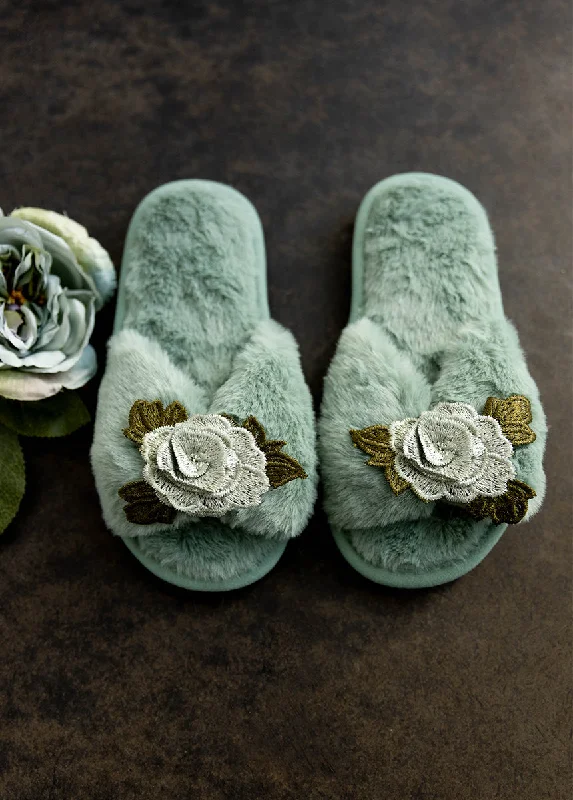 slippers for sore feet after exercise-Fiona Slipper in Light Blue