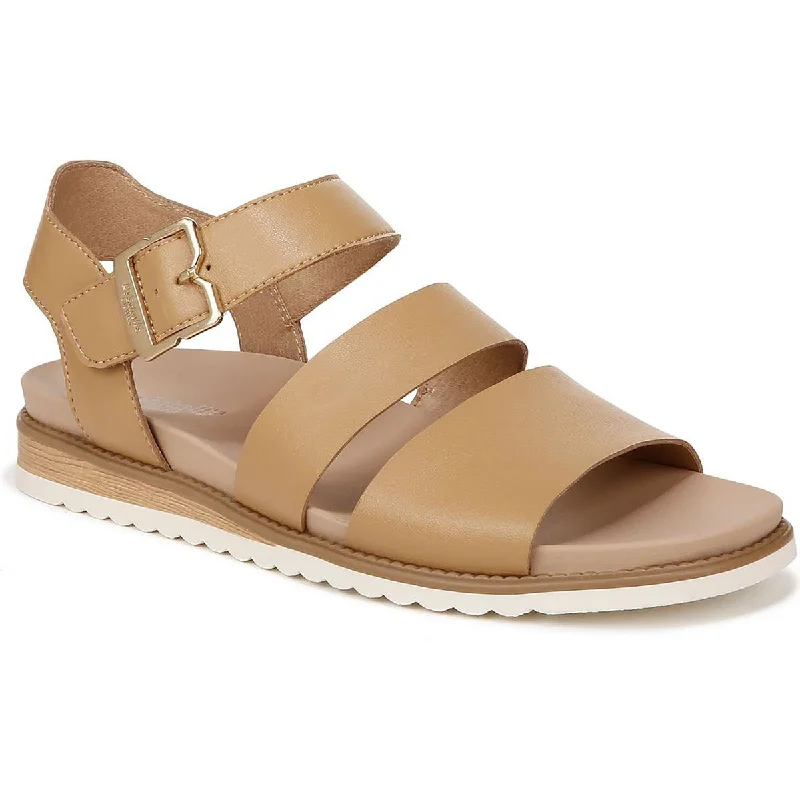 Sandals for women with minimalistic designs for simple elegance -Dr. Scholl's Shoes Womens Island Glow Faux Leather Square Toe Slingback Sandals