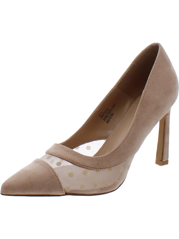 Briar Womens Faux Suede Illusion Pumps