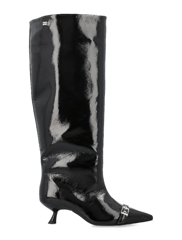 boots for standing for long periods outdoors-GANNI Slouchy High Shaft Boot - Perfect for Fall Style