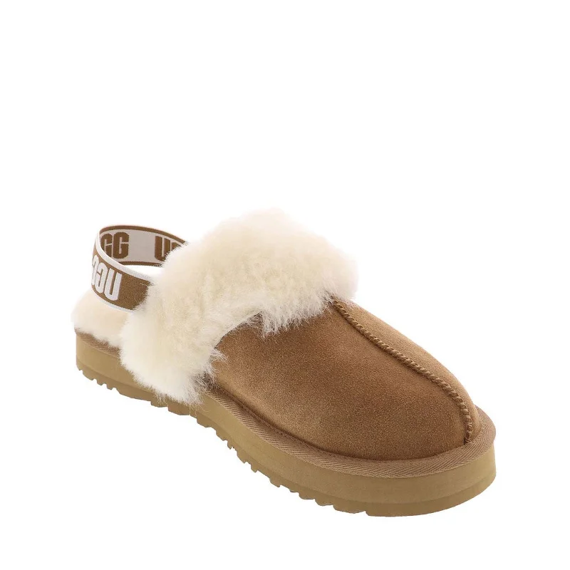 slippers for improving foot health at home-UGG Unisex-Child Funkette Slipper, Chestnut