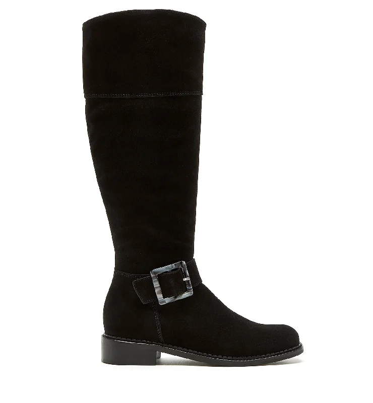 boots with zip closures for easy wearing-SAIGE SUEDE BOOT