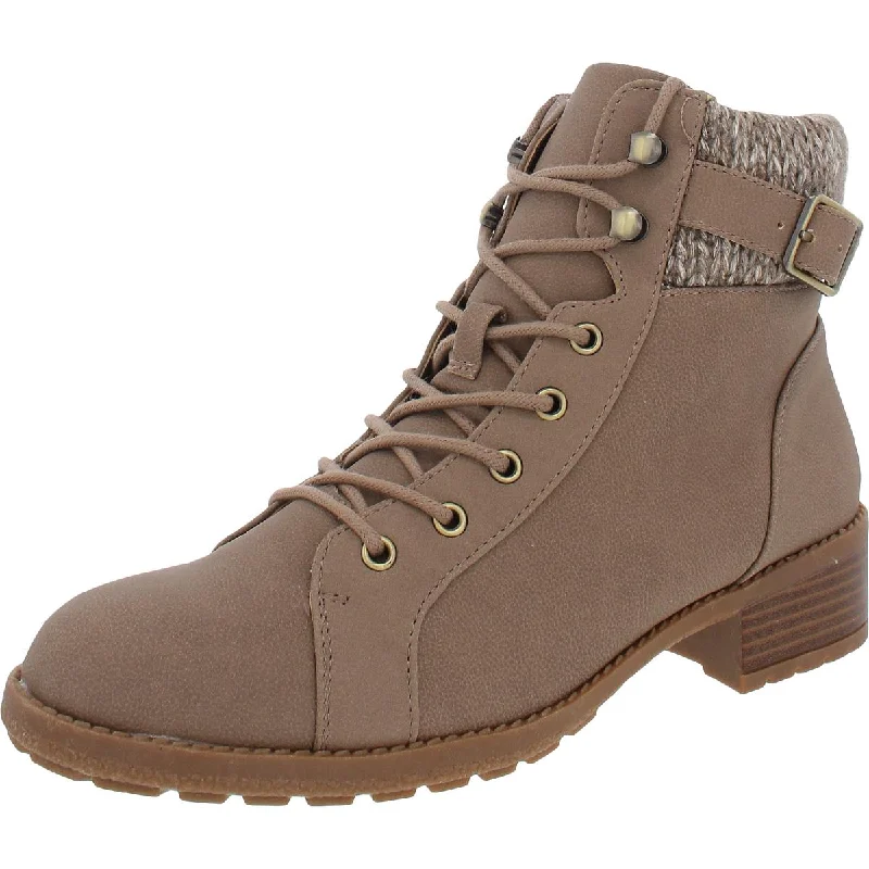 boots for comfort in freezing weather-Style & Co. Womens Gaiel Ankle Combat & Lace-up Boots