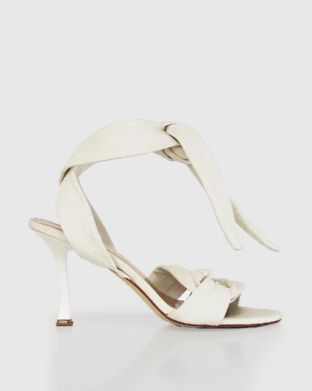 Bad Liar Leather Tie Heeled Sandal