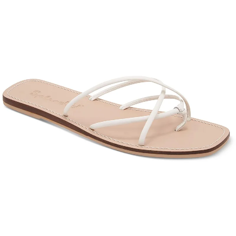 Trendy sandals with eco-friendly materials for conscious fashion -Splendid Womens Leather Flat Thong Sandals