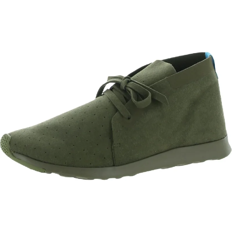 boots for staying warm on winter hiking expeditions-Native Mens Apollo Faux Suede Lightweight Chukka Boots