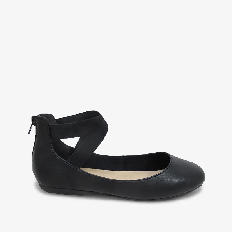 Comfortable ballet flats shoes for everyday wear -AUTUMN BLACK