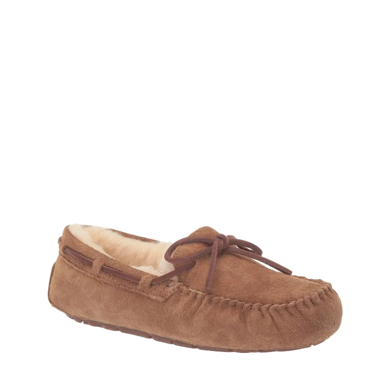 slippers with waterproof soles-Women's Shoes UGG DAKOTA Suede Indoor/Outdoor Moccasin Slippers 1107949 CHESTNUT