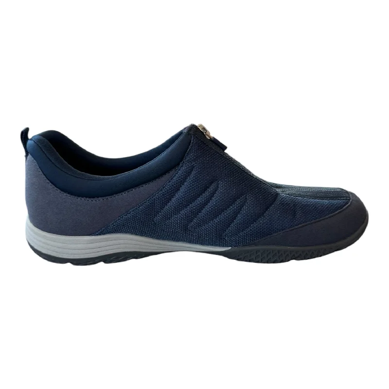 Comfortable flats shoes with padded lining -Shoes Flats By Easy Spirit In Blue, Size: 12