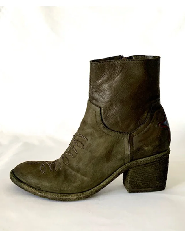 boots for outdoor activities in winter months-Dale Stitched Western Boot | Sage Suede