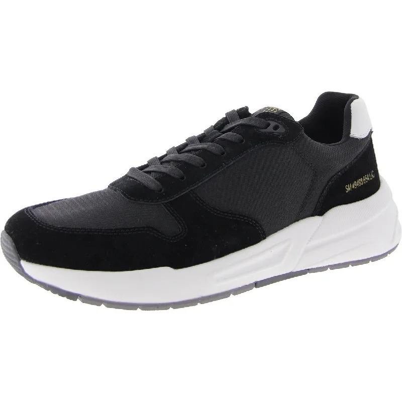 running shoes for better stride efficiency -Steve Madden Mens Braddik Suede Fitness Running & Training Shoes