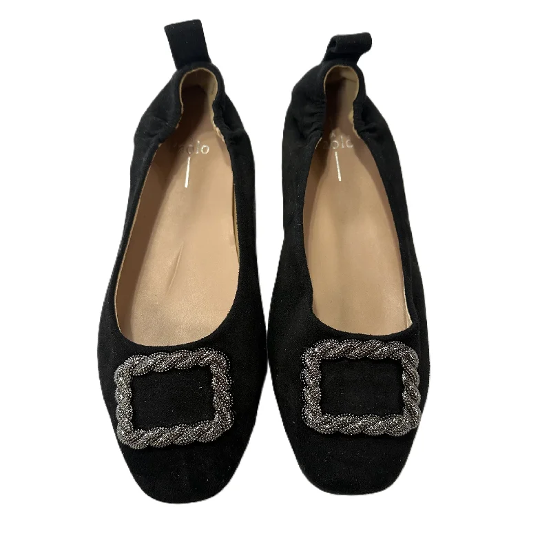 Comfortable flats shoes for walking long distances -Shoes Flats By Paola In Black, Size: 8.5