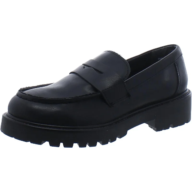 loafers for women with elegant finish -Steve Madden Womens Lyris Faux Leather Penny Loafers