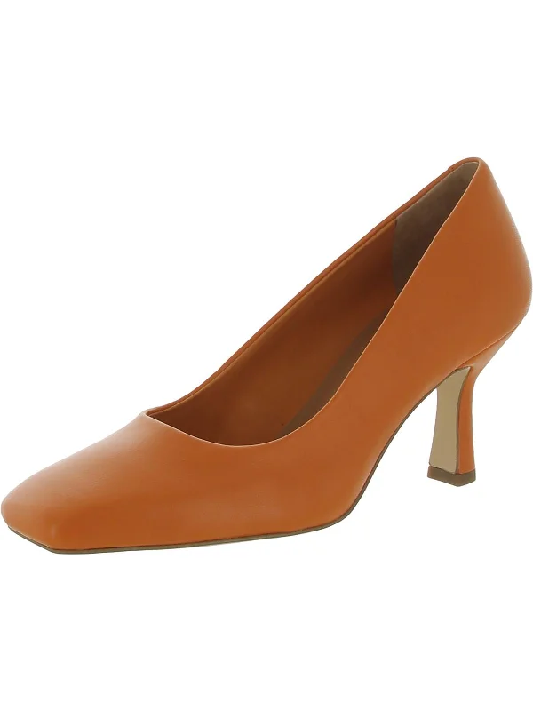 A-Flxaela Womens Padded Insole Leather Pumps