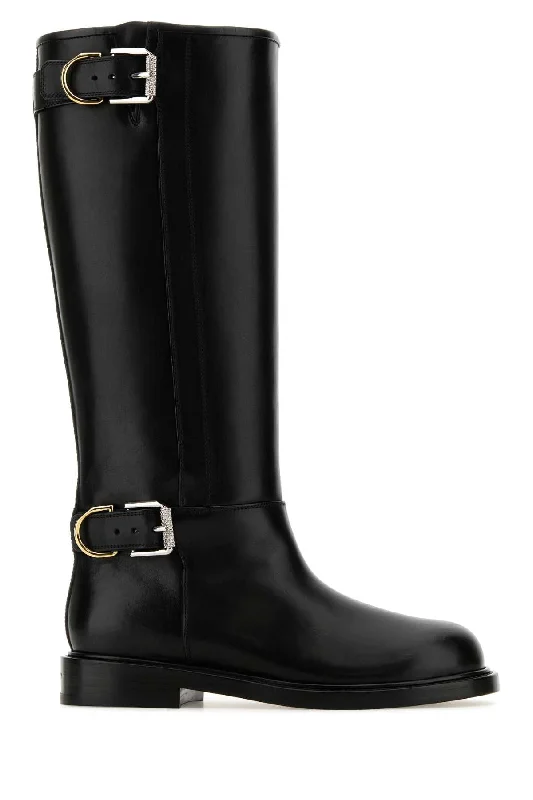 boots for stylish and functional outdoor wear-GIVENCHY Stylish Leather Voyou Boots for Women