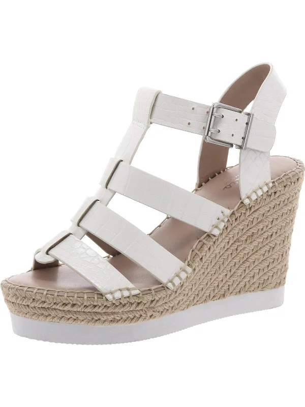 Womens Strappy OpenToe Espadrille Heels