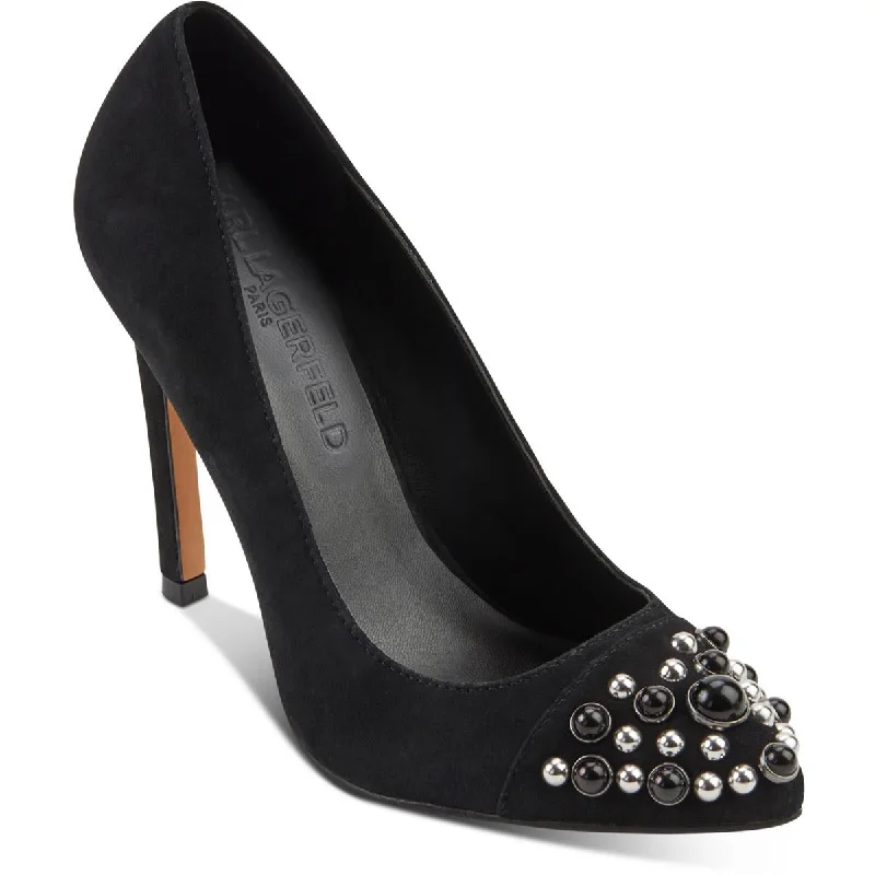 GIZELA Womens Suede Embellished Pumps