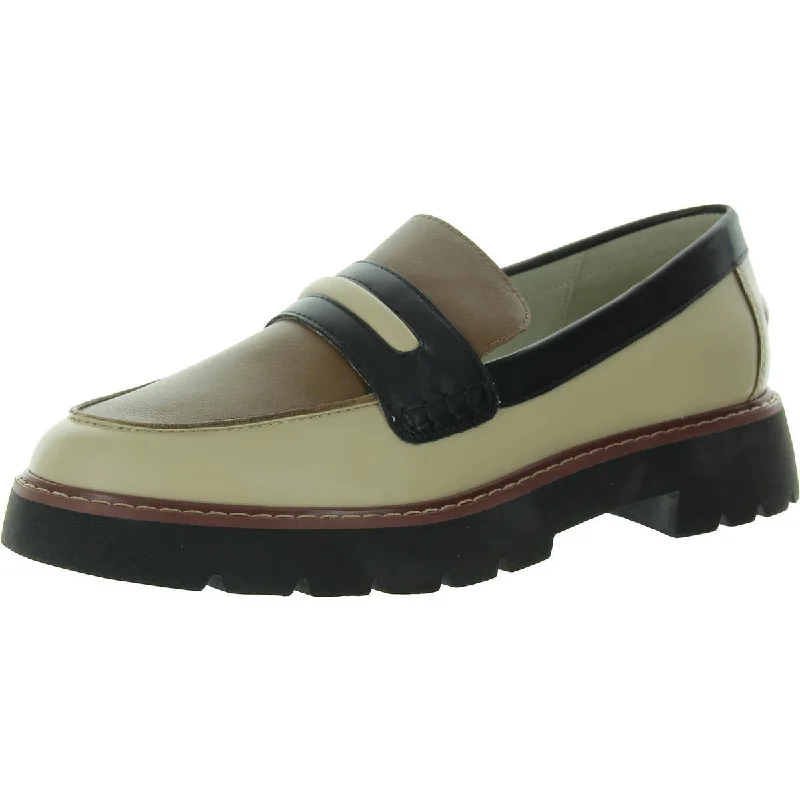 loafers for women with practical yet elegant detailing -Sanctuary Womens WAVERLY Leather Round toe Loafers