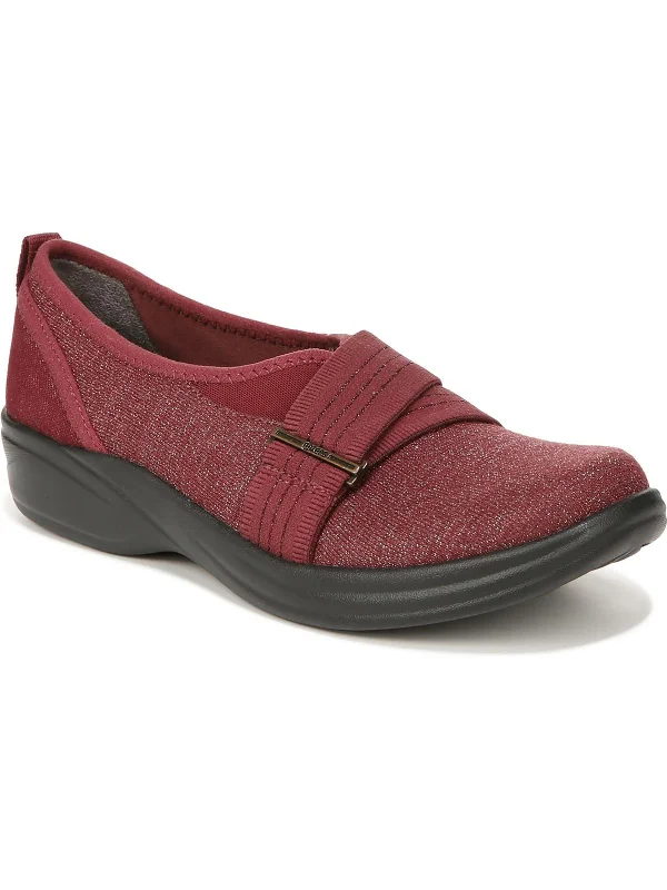 Niche III Womens Shimmer Lifestyle Slip-On Sneakers