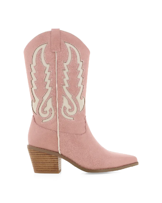 insulated boots for outdoor chores-NORVA  - PINK IVORY