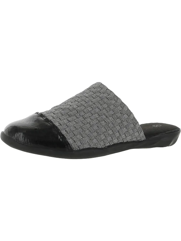 slippers for use in nursing homes-Rivera Womens Leather Slip-On Mules