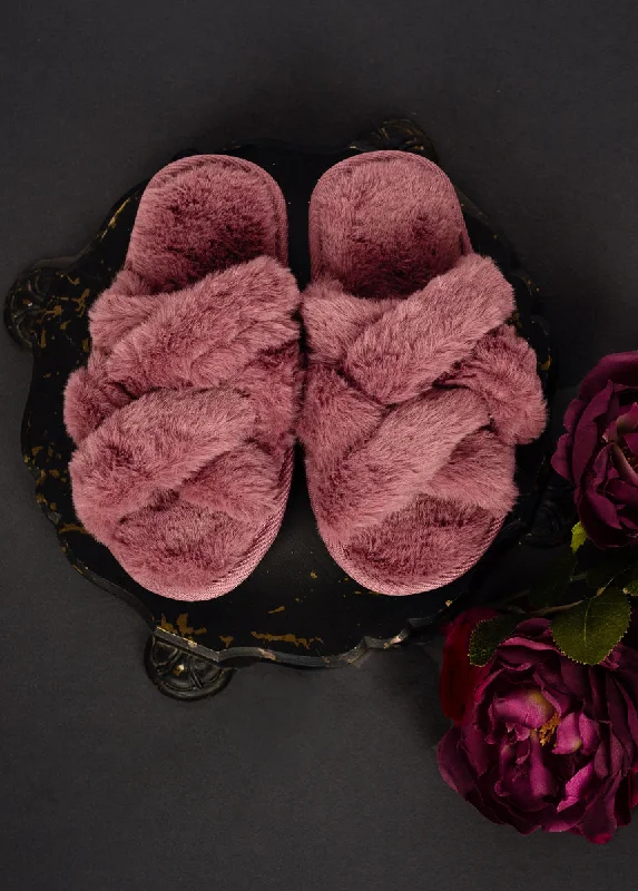 slippers for winter comfort and warmth-Taisha Slippers in Plum