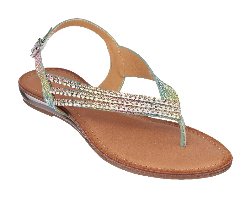 Trendy sandals with wide straps for a bold and statement-making look -Mabel Multi Flat Sandals