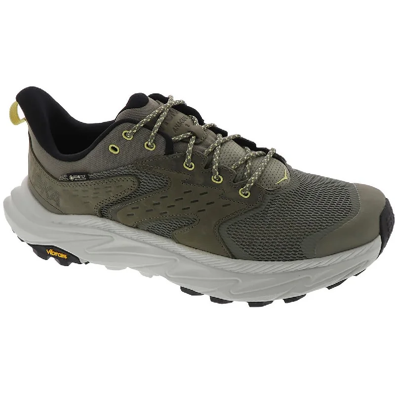 running shoes for reduced foot fatigue -Hoka One One Mens Anacapa 2 Low GTX Leather Workout Running & Training Shoes