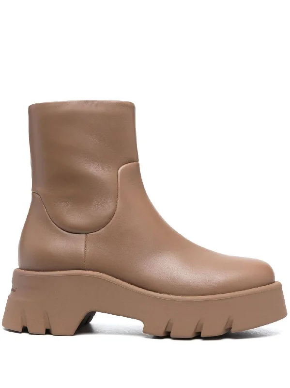 boots for preventing cold feet-GIANVITO ROSSI Classic Camel Boots for Women