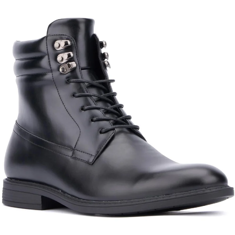 boots for heavy-duty outdoor use-Xray Mens Braylon Faux Leather Lifestyle Combat & Lace-up Boots