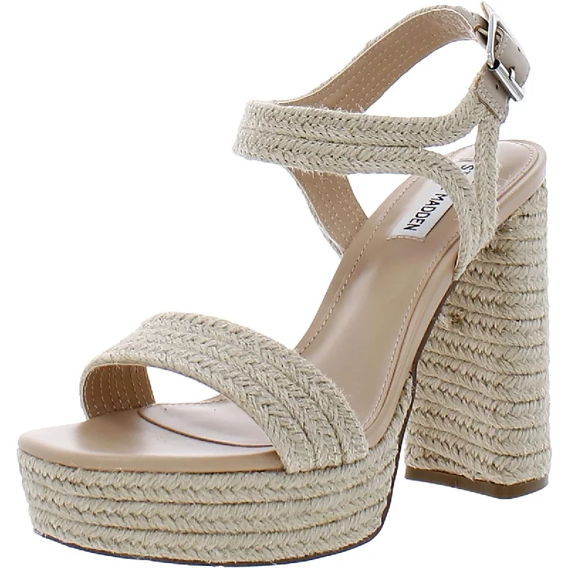 Sandals for women with memory foam footbeds for superior comfort -Steve Madden Womens Lombardo Woven Open Toe Platform Sandals