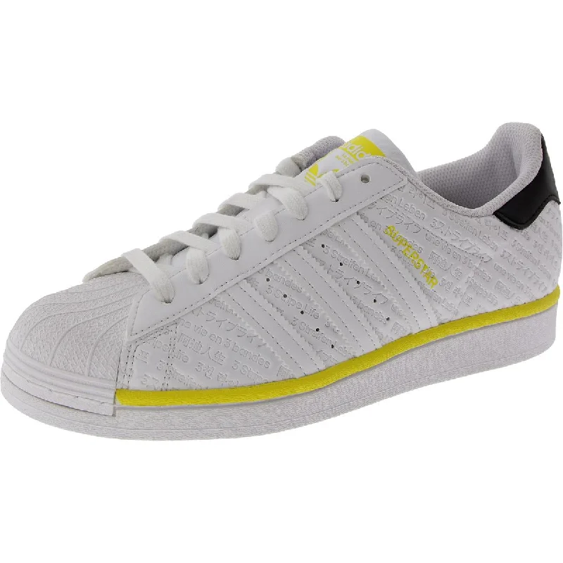 running shoes with extra flexibility -Adidas Mens SUPERSTAR Faux Leather Trainer Running & Training Shoes