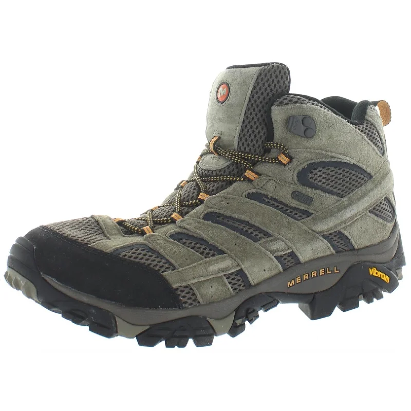 boots with high-performance features for outdoor wear-Merrell Mens Suede Lace Up Hiking Boots