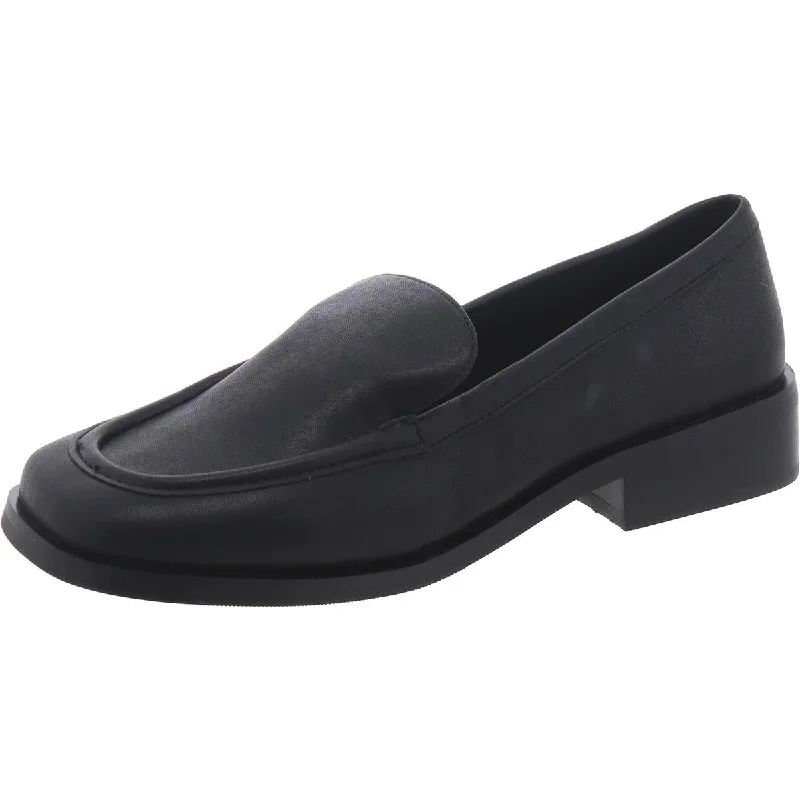 loafers with cushioned footbeds for extra comfort -Open Edit Womens Blayke Faux Leather Square Toe Loafers