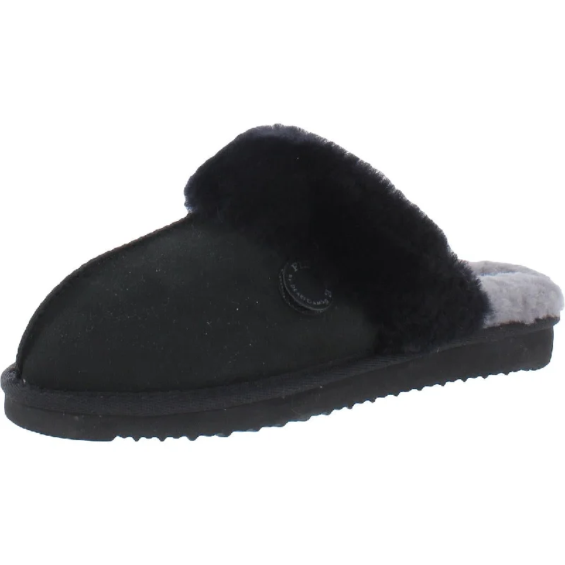 non-slip slippers for elderly-Dearfoams Womens Sydney Lined Slide Slippers