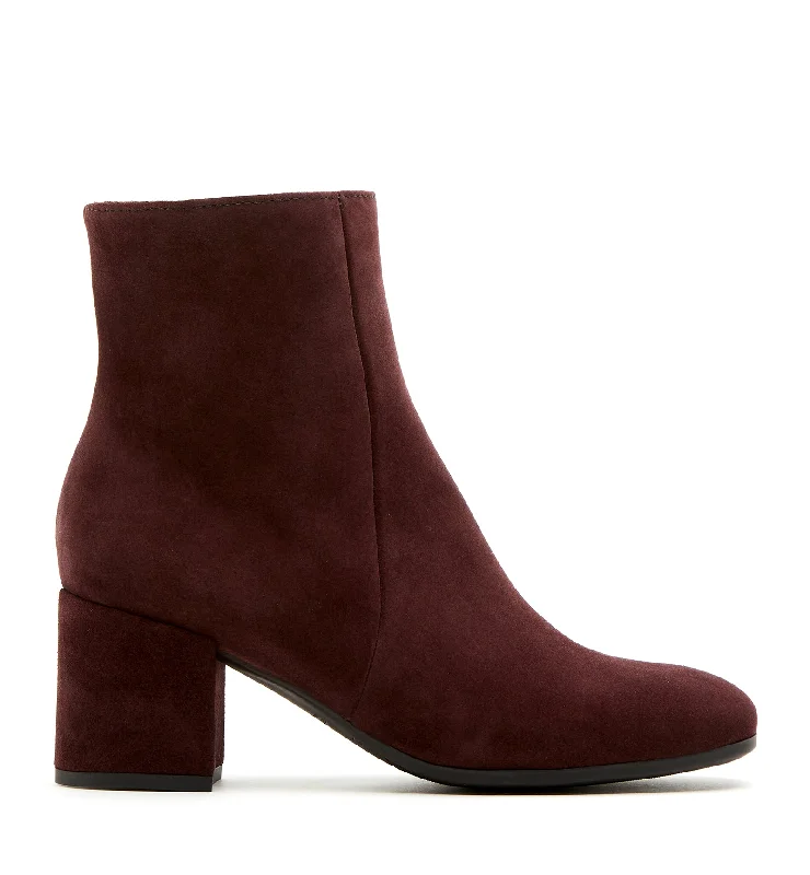 boots with arch support for prolonged wear-JOANIE SUEDE BOOTIE