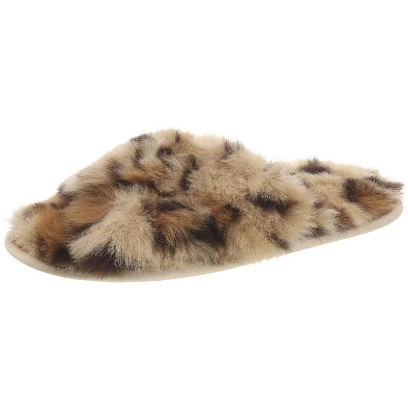 slippers with foam lining for comfort-Nordstrom Womens   Faux Fur Slip On Slide Slippers