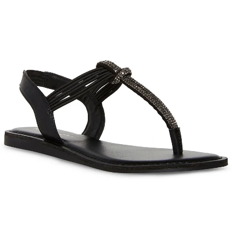 Comfortable sandals for everyday outdoor use -Madden Girl Womens ADOREE Faux Leather Slingback T-Strap Sandals